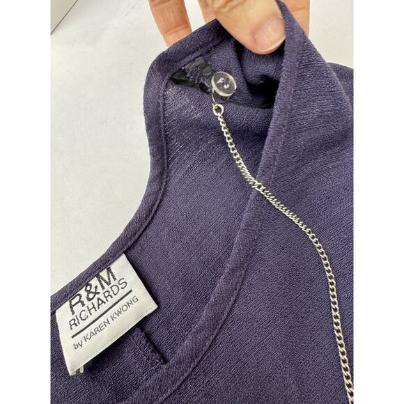 Vintage 90s R&M Richards Maxi Dress Witchy Whimsigoth Purple Women Sm (36" Bust) - Picture 12 of 12